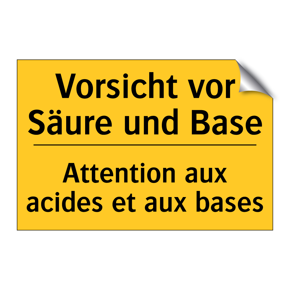 Vorsicht vor Säure und Base - Attention aux acides et aux bases /.../