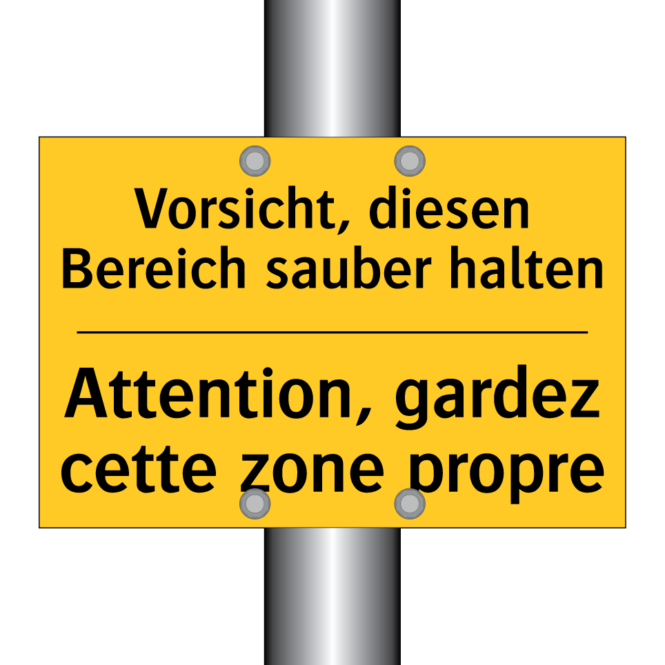 Vorsicht, diesen Bereich sauber  /.../ - Attention, gardez cette zone propre /.../