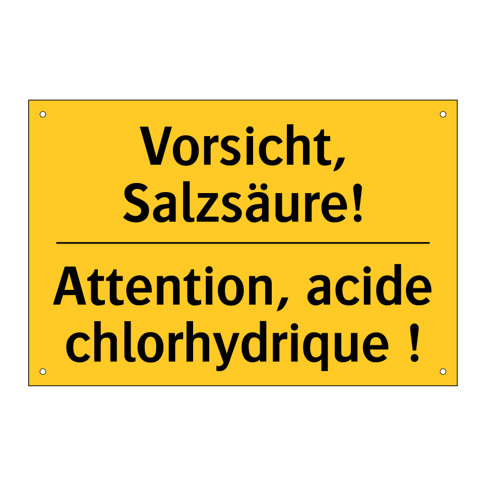 Vorsicht, Salzsäure! - Attention, acide chlorhydrique  /.../