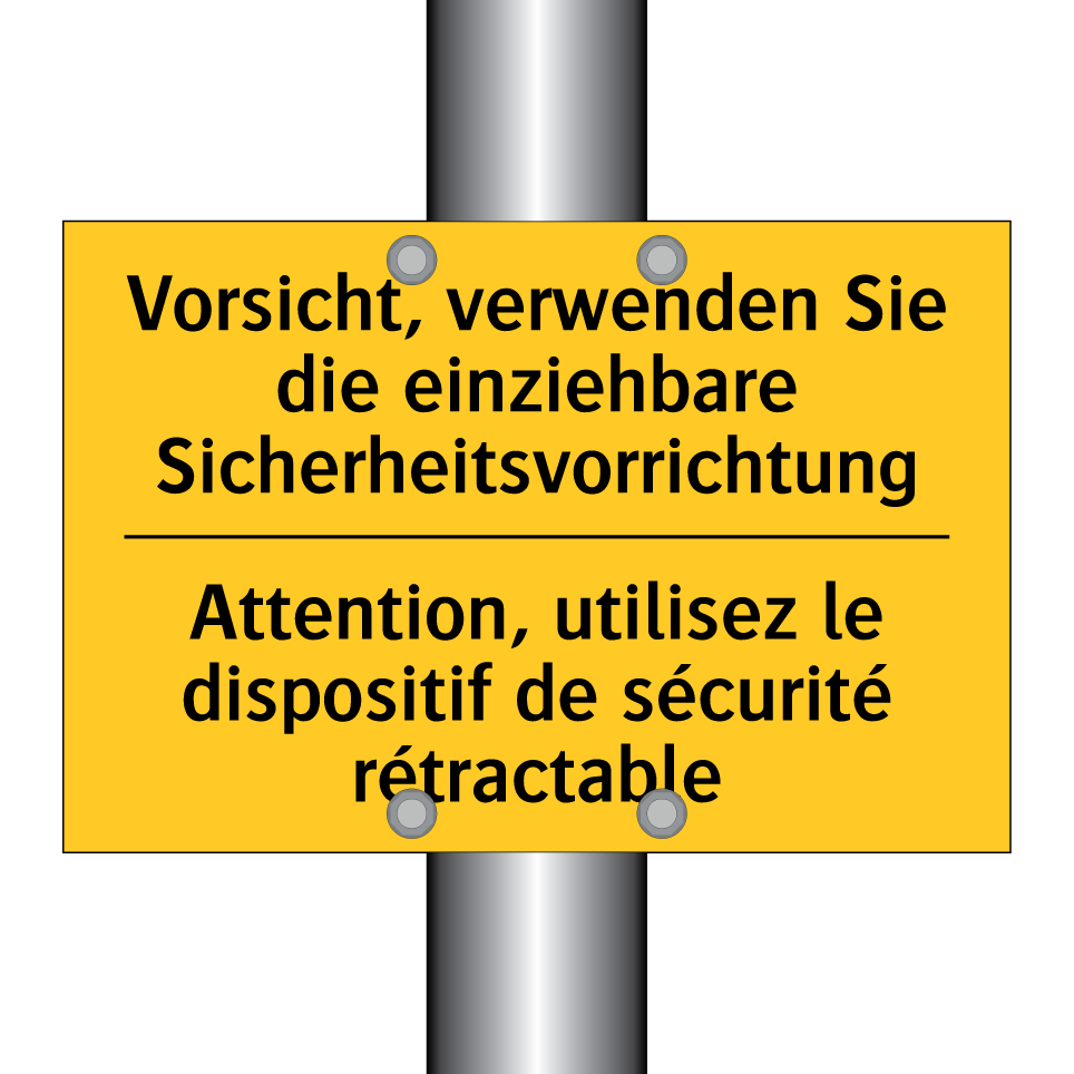 Vorsicht, verwenden Sie die einziehbare  /.../ - Attention, utilisez le dispositif  /.../
