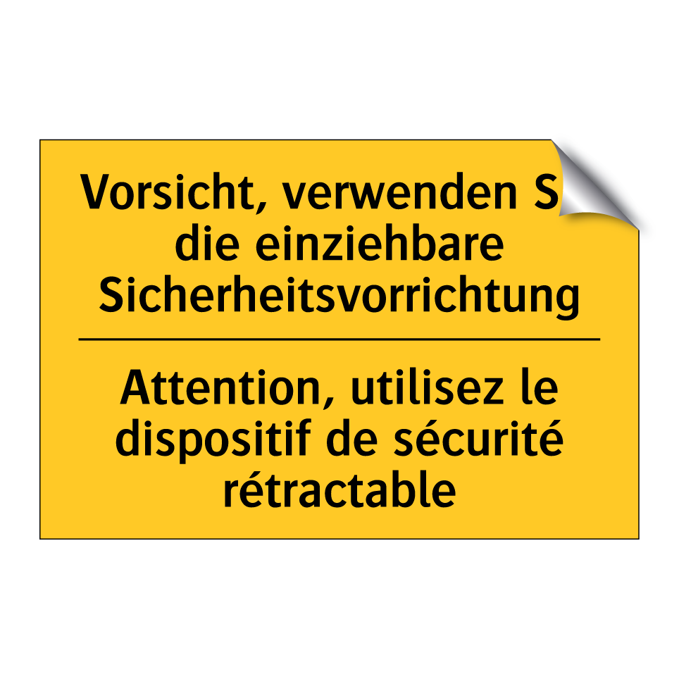Vorsicht, verwenden Sie die einziehbare  /.../ - Attention, utilisez le dispositif  /.../