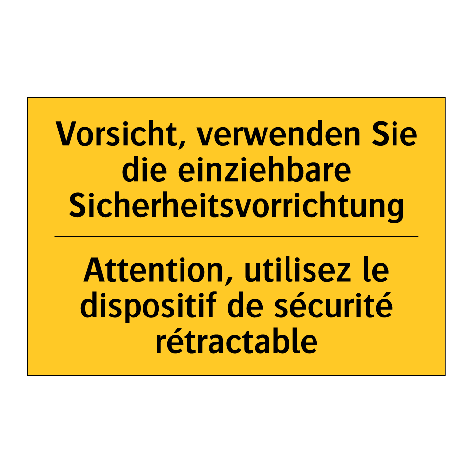 Vorsicht, verwenden Sie die einziehbare  /.../ - Attention, utilisez le dispositif  /.../