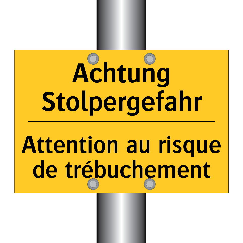 Achtung Stolpergefahr - Attention au risque de trébuchement /.../