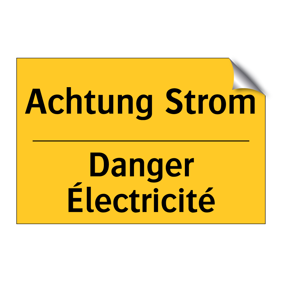 Achtung Strom - Danger Électricité