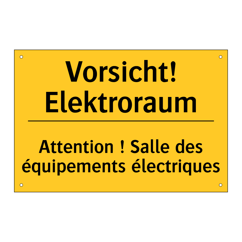 Vorsicht! Elektroraum - Attention ! Salle des équipements  /.../