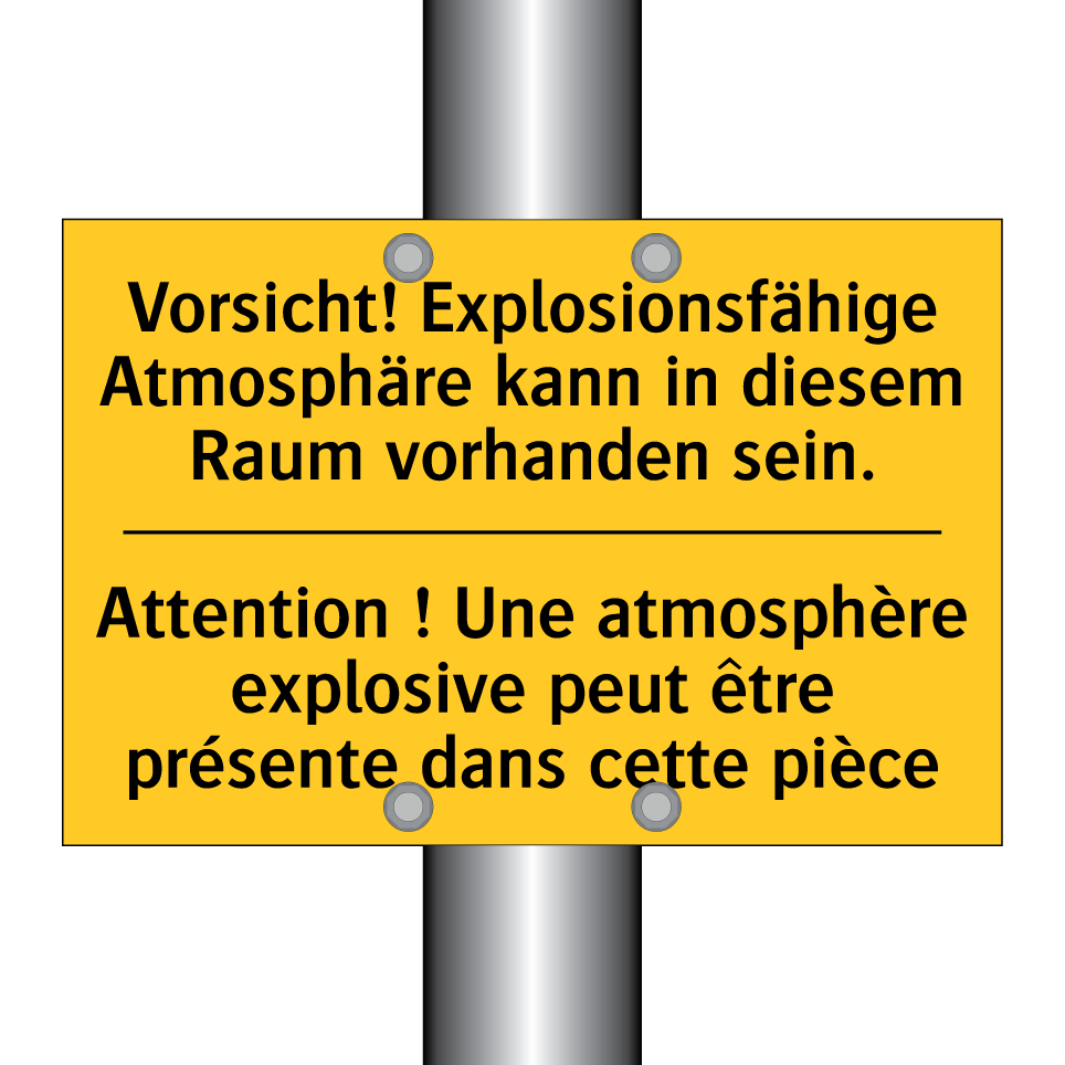 Vorsicht! Explosionsfähige Atmosphäre  /.../ - Attention ! Une atmosphère explosive  /.../