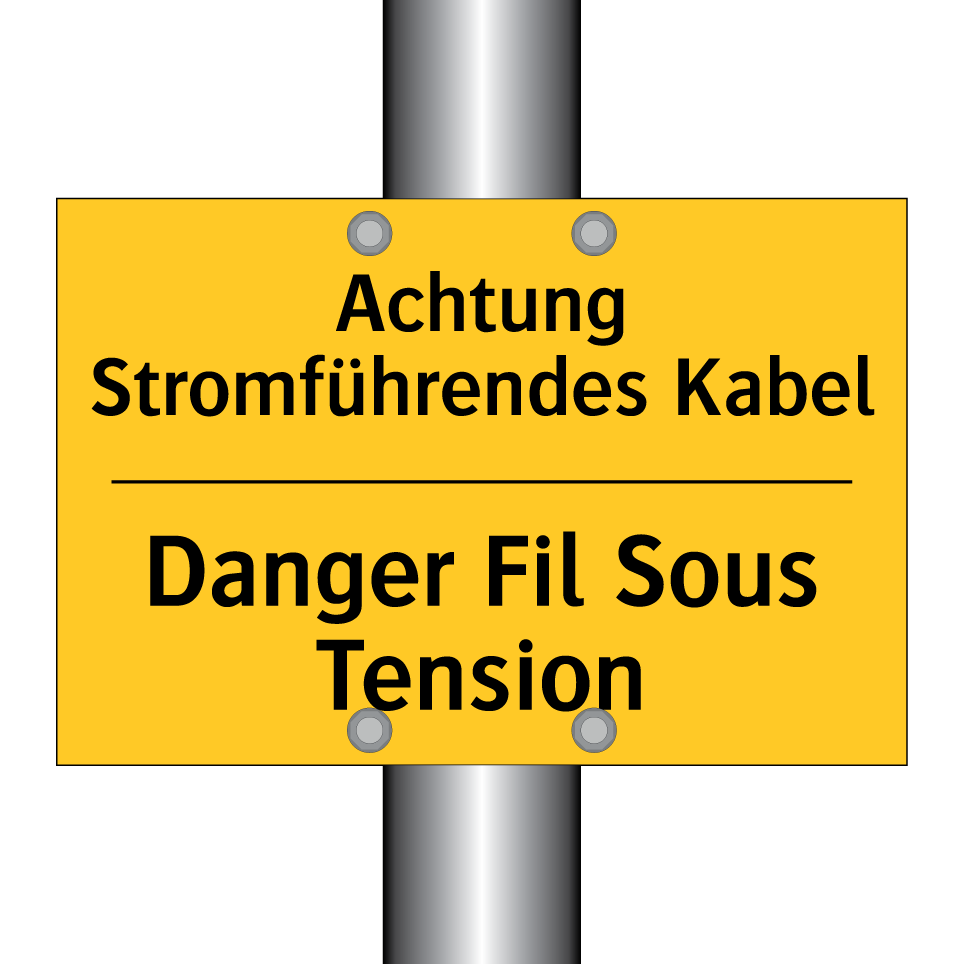 Achtung Stromführendes Kabel - Danger Fil Sous Tension