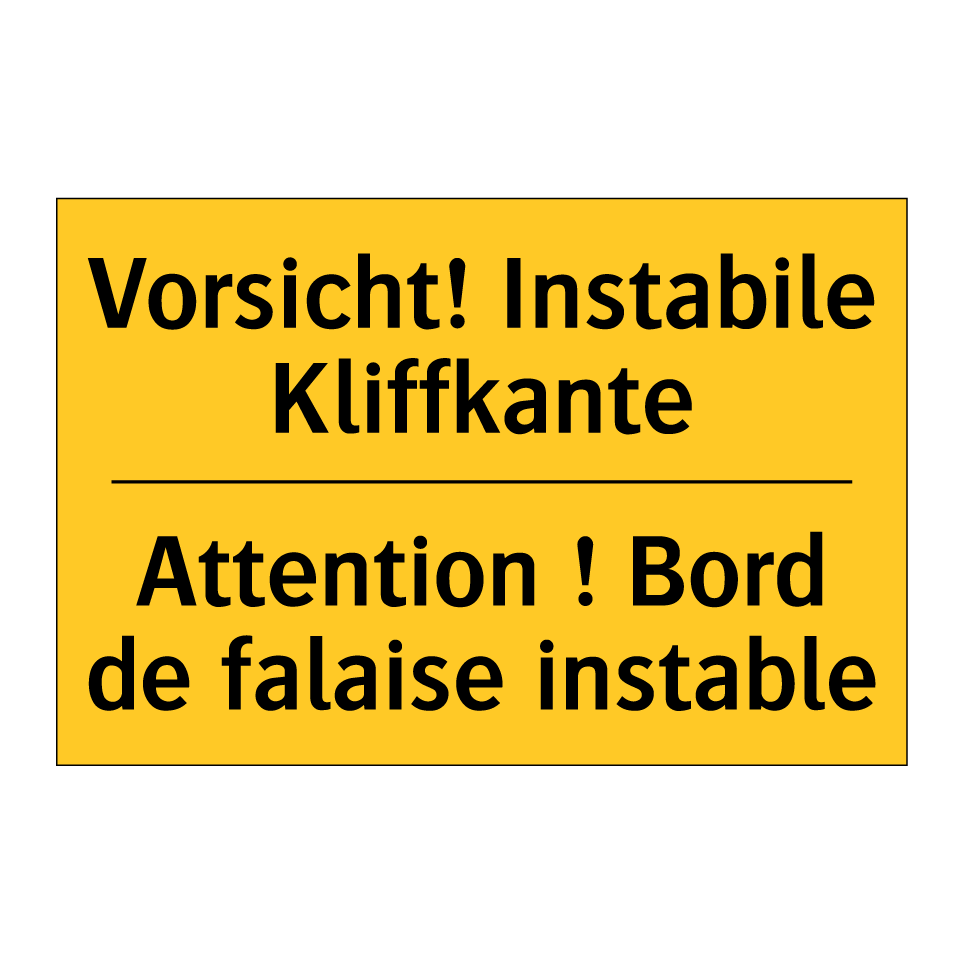 Vorsicht! Instabile Kliffkante - Attention ! Bord de falaise instable /.../