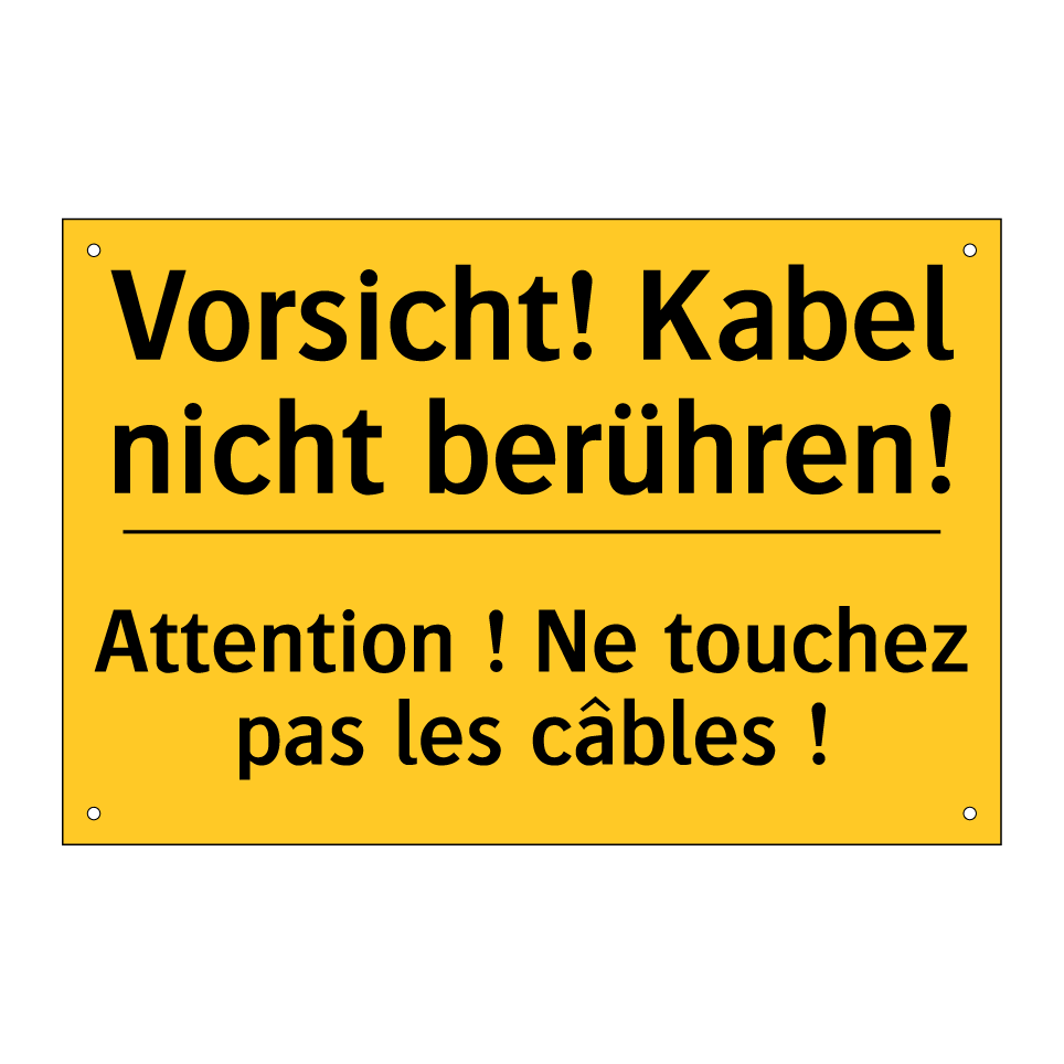Vorsicht! Kabel nicht berühren! /.../ - Attention ! Ne touchez pas les  /.../