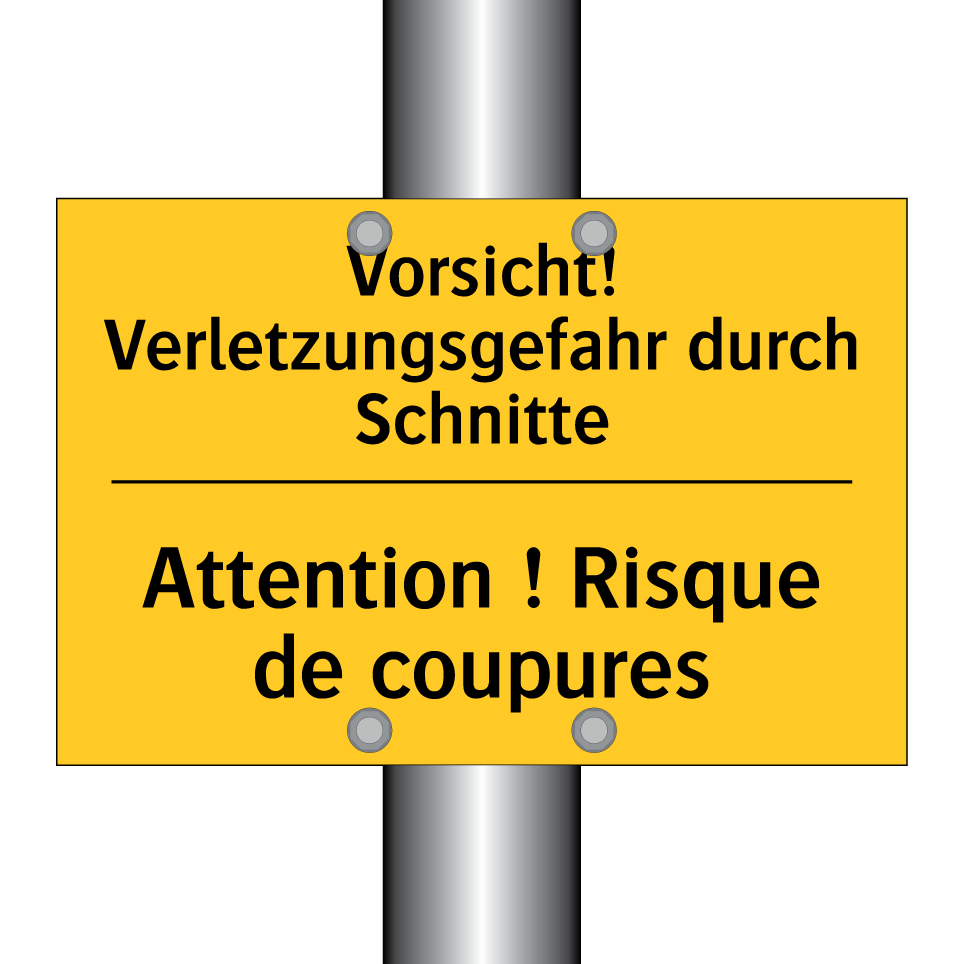 Vorsicht! Verletzungsgefahr durch  /.../ - Attention ! Risque de coupures