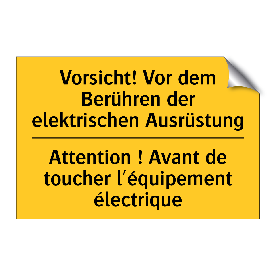 Vorsicht! Vor dem Berühren der  /.../ - Attention ! Avant de toucher l'équipement  /.../