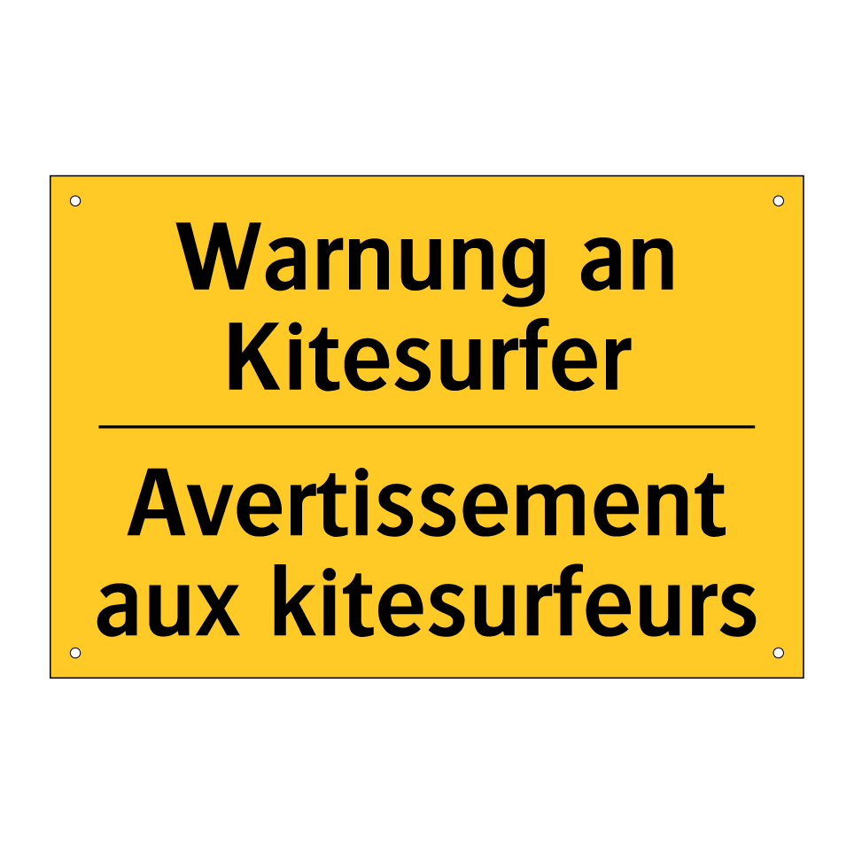 Warnung an Kitesurfer - Avertissement aux kitesurfeurs
