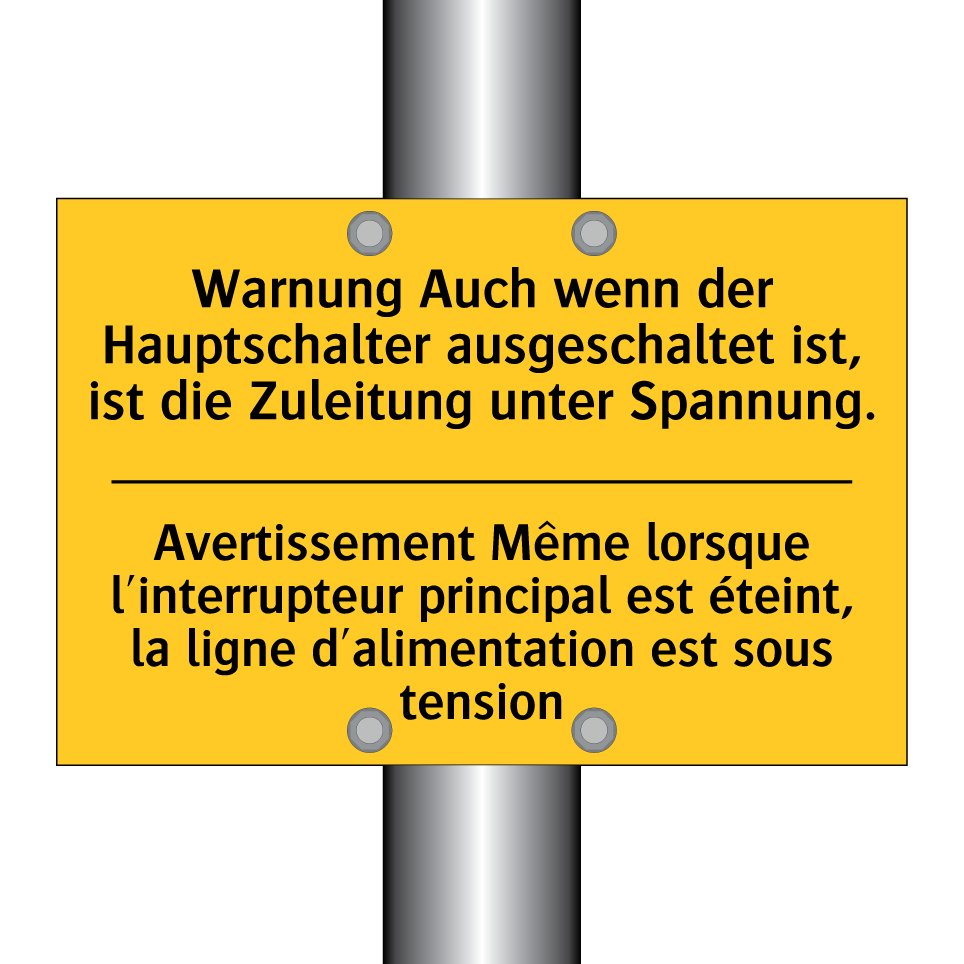 Warnung Auch wenn der Hauptschalter  /.../ - Avertissement Même lorsque l'interrupteur  /.../