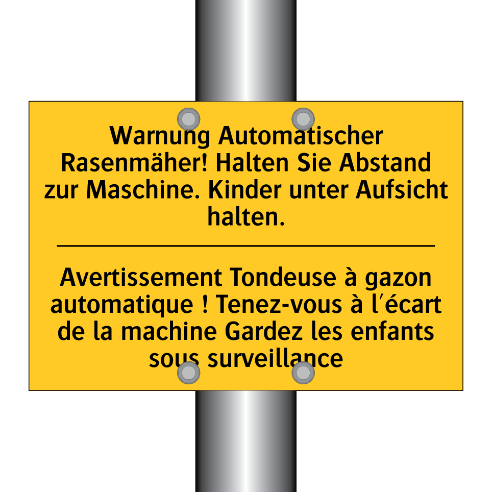 Warnung Automatischer Rasenmäher!  /.../ - Avertissement Tondeuse à gazon  /.../