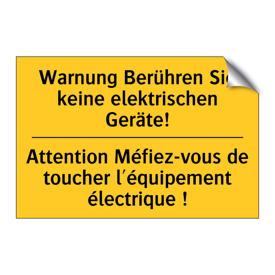 Warnung Berühren Sie keine elektrischen  /.../ - Attention Méfiez-vous de toucher  /.../