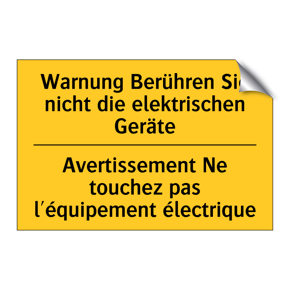Warnung Berühren Sie nicht die  /.../ - Avertissement Ne touchez pas l'équipement  /.../