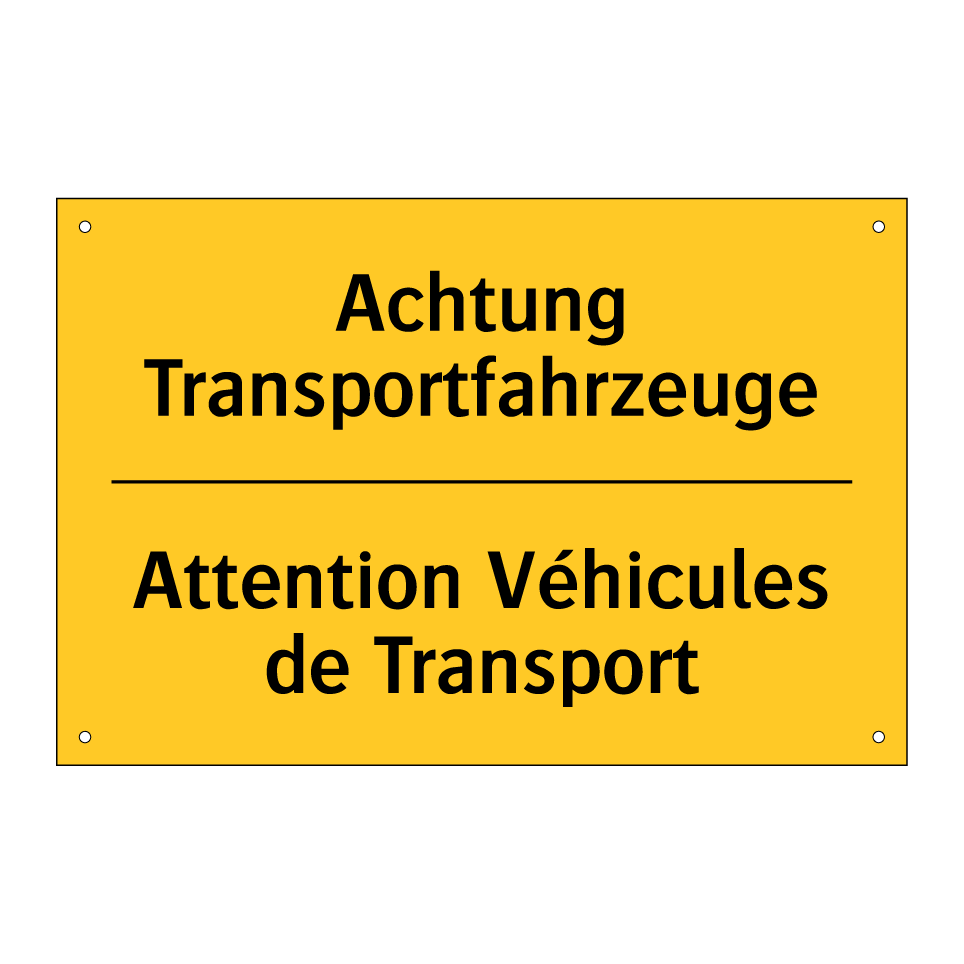 Achtung Transportfahrzeuge - Attention Véhicules de Transport /.../