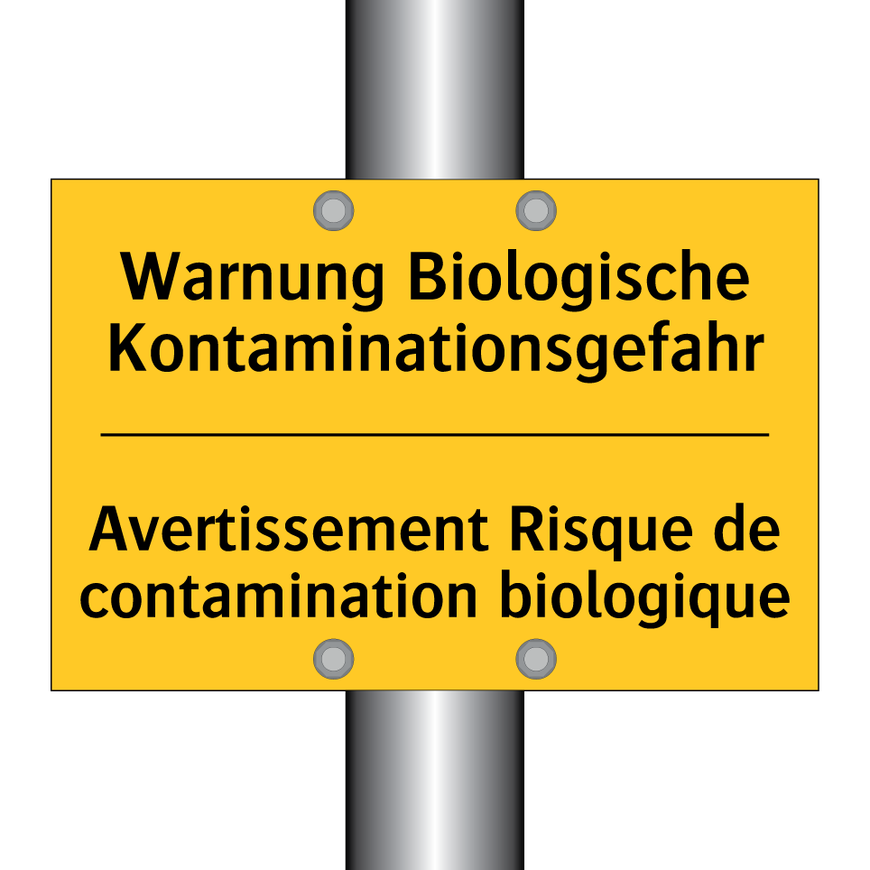 Warnung Biologische Kontaminationsgefahr /.../ - Avertissement Risque de contamination  /.../