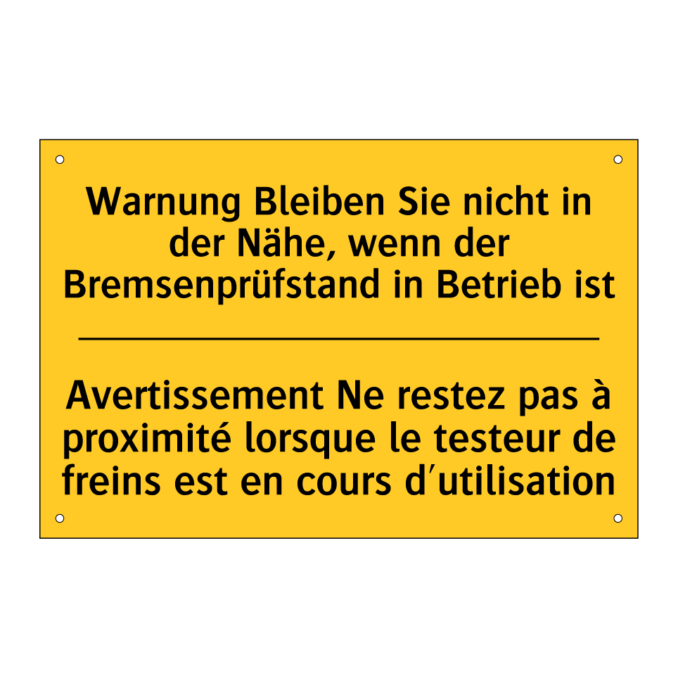 Warnung Bleiben Sie nicht in der  /.../ - Avertissement Ne restez pas à  /.../