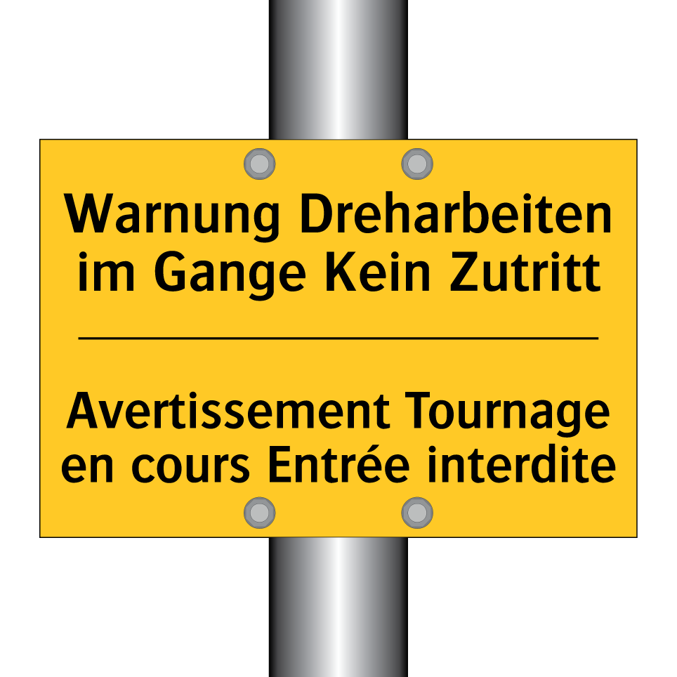 Warnung Dreharbeiten im Gange  /.../ - Avertissement Tournage en cours  /.../