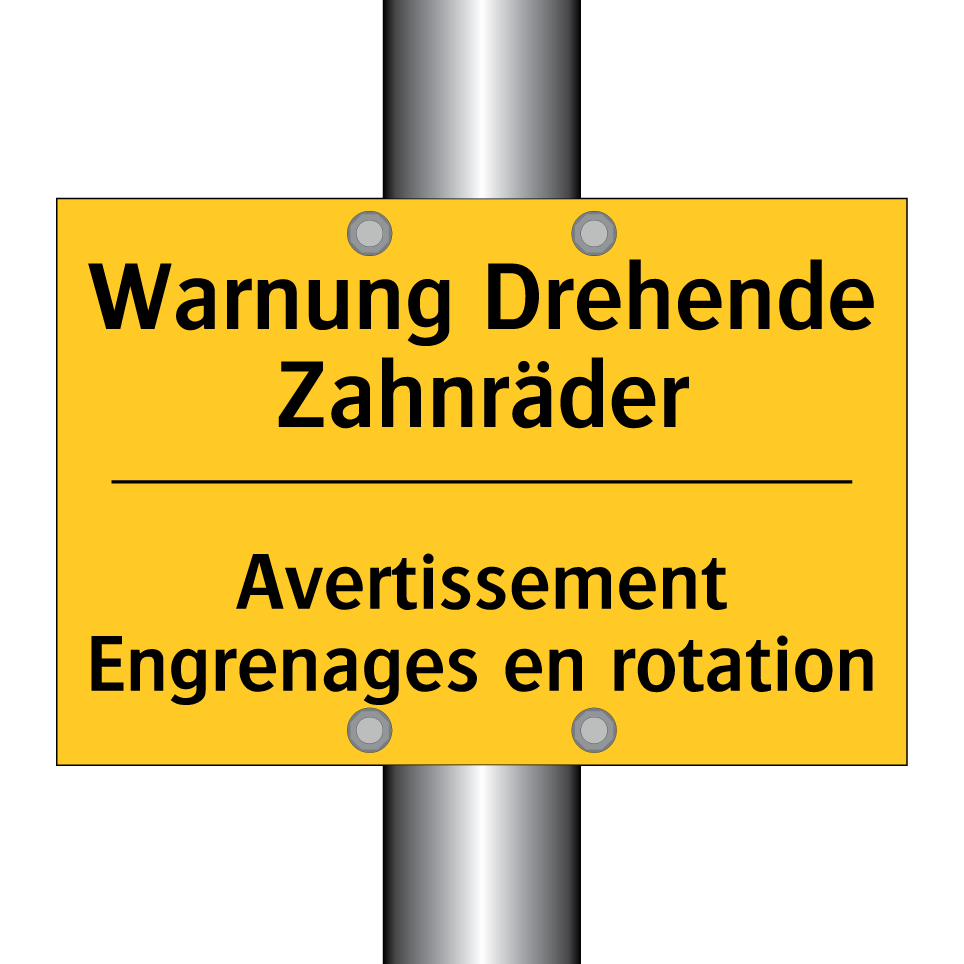 Warnung Drehende Zahnräder - Avertissement Engrenages en rotation /.../