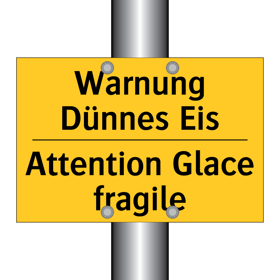 Warnung Dünnes Eis - Attention Glace fragile