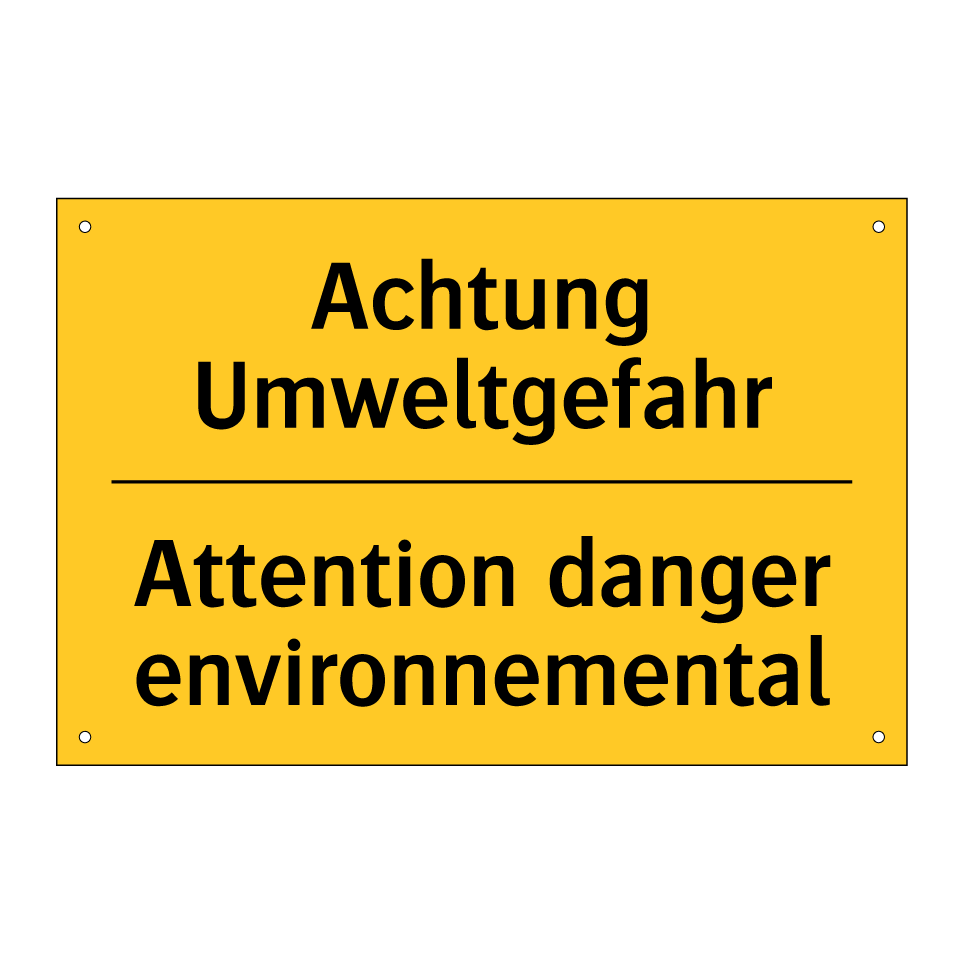 Achtung Umweltgefahr - Attention danger environnemental /.../