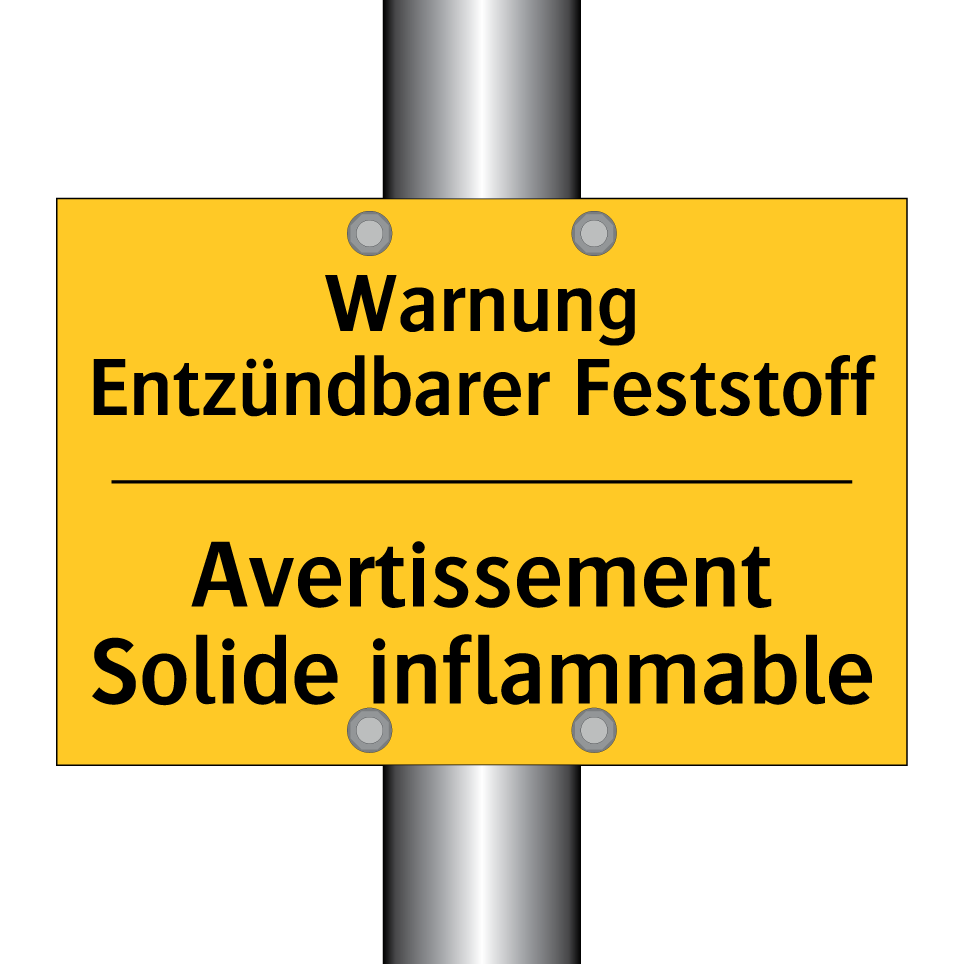 Warnung Entzündbarer Feststoff - Avertissement Solide inflammable /.../