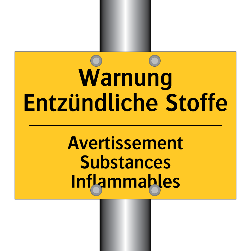 Warnung Entzündliche Stoffe - Avertissement Substances Inflammables /.../