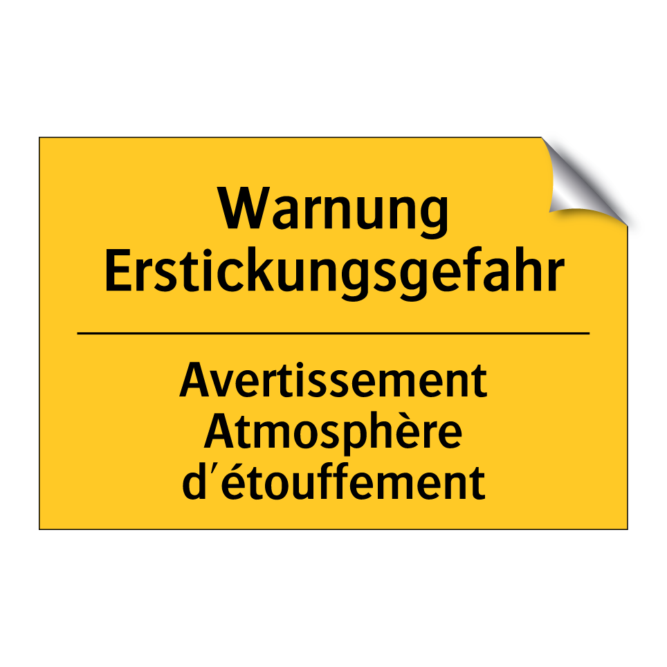 Warnung Erstickungsgefahr - Avertissement Atmosphère d'étouffement /.../
