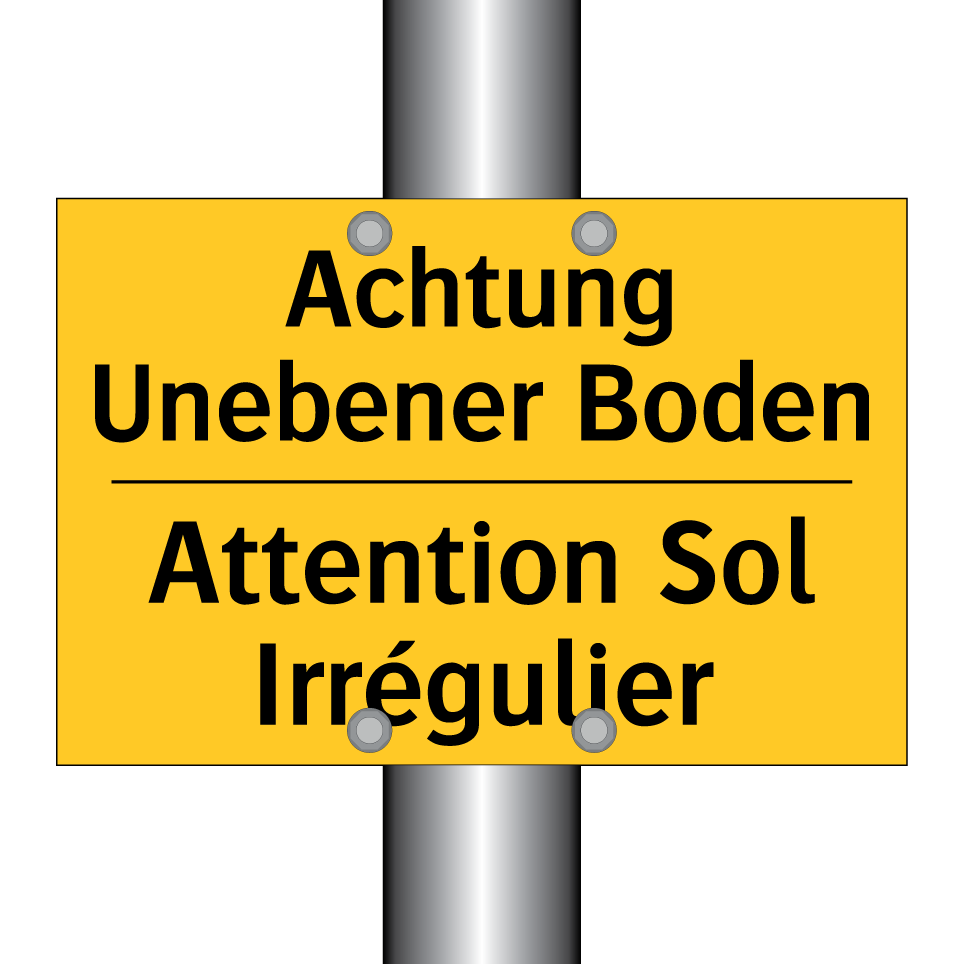 Achtung Unebener Boden - Attention Sol Irrégulier