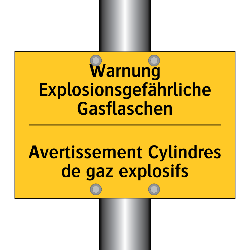 Warnung Explosionsgefährliche  /.../ - Avertissement Cylindres de gaz  /.../
