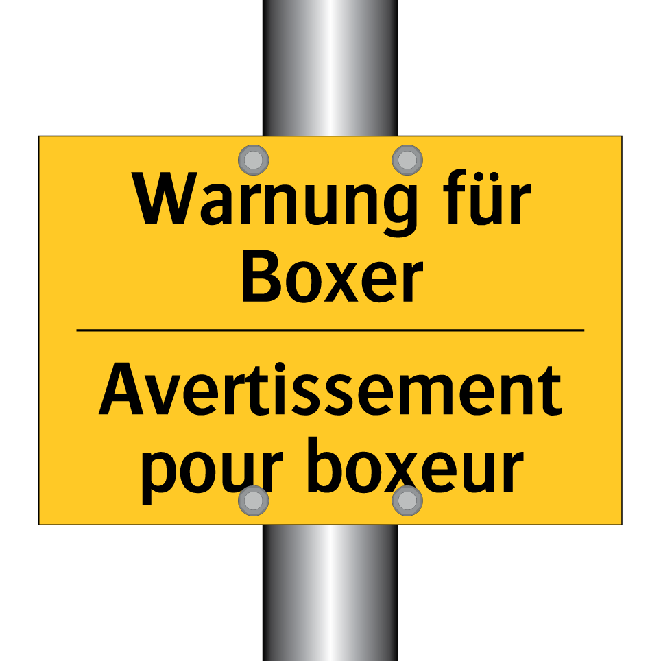 Warnung für Boxer - Avertissement pour boxeur