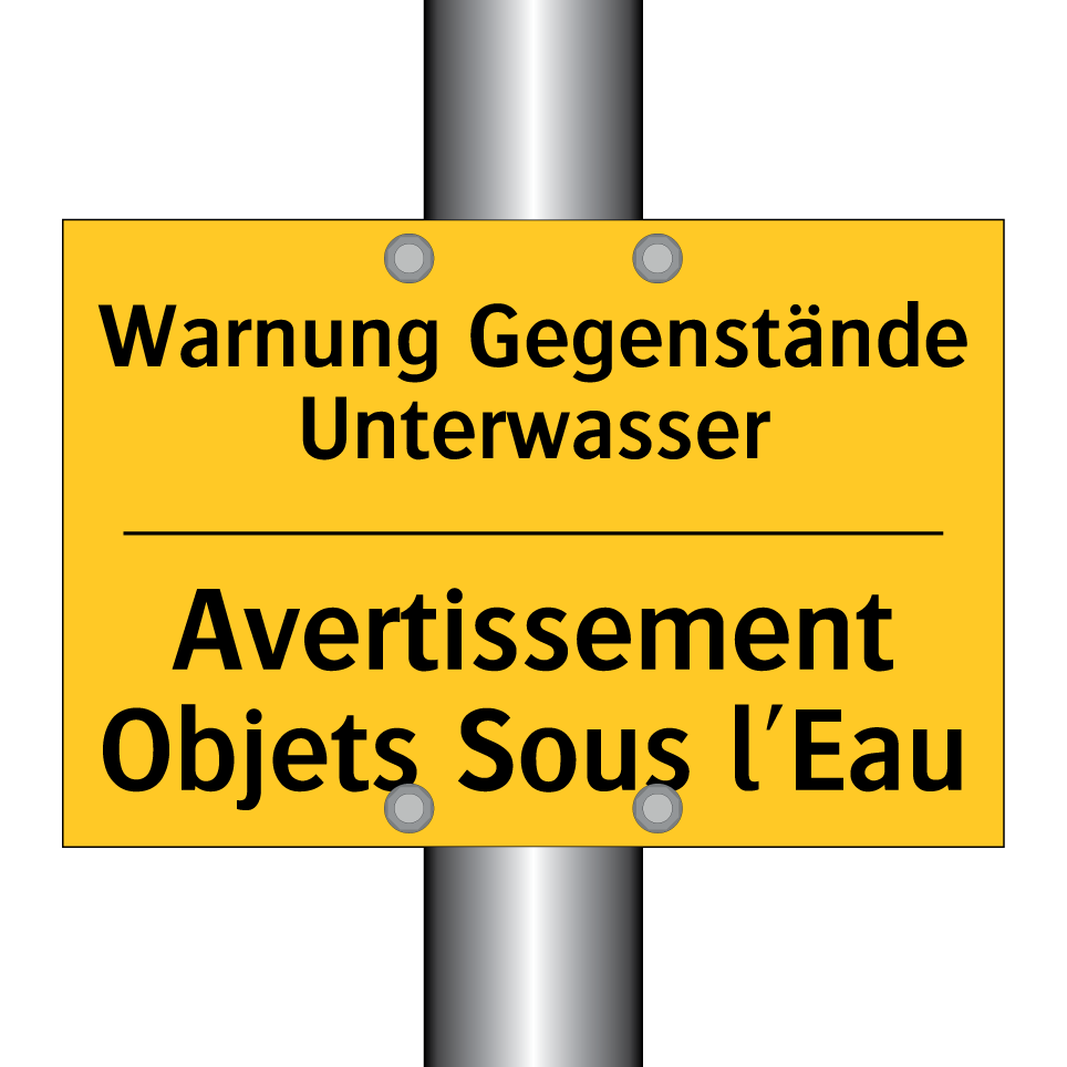 Warnung Gegenstände Unterwasser /.../ - Avertissement Objets Sous l'Eau /.../