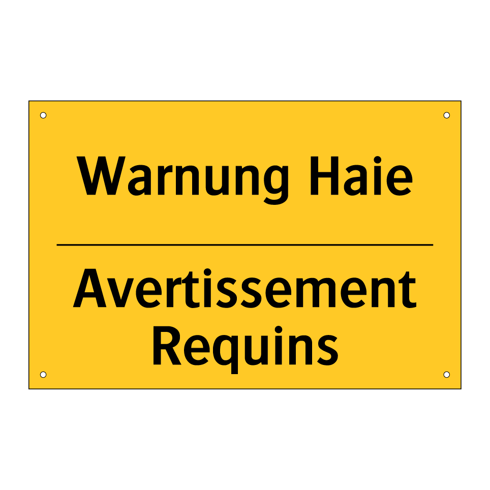 Warnung Haie - Avertissement Requins