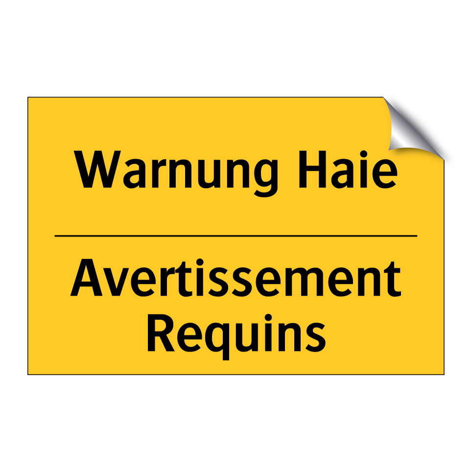 Warnung Haie - Avertissement Requins