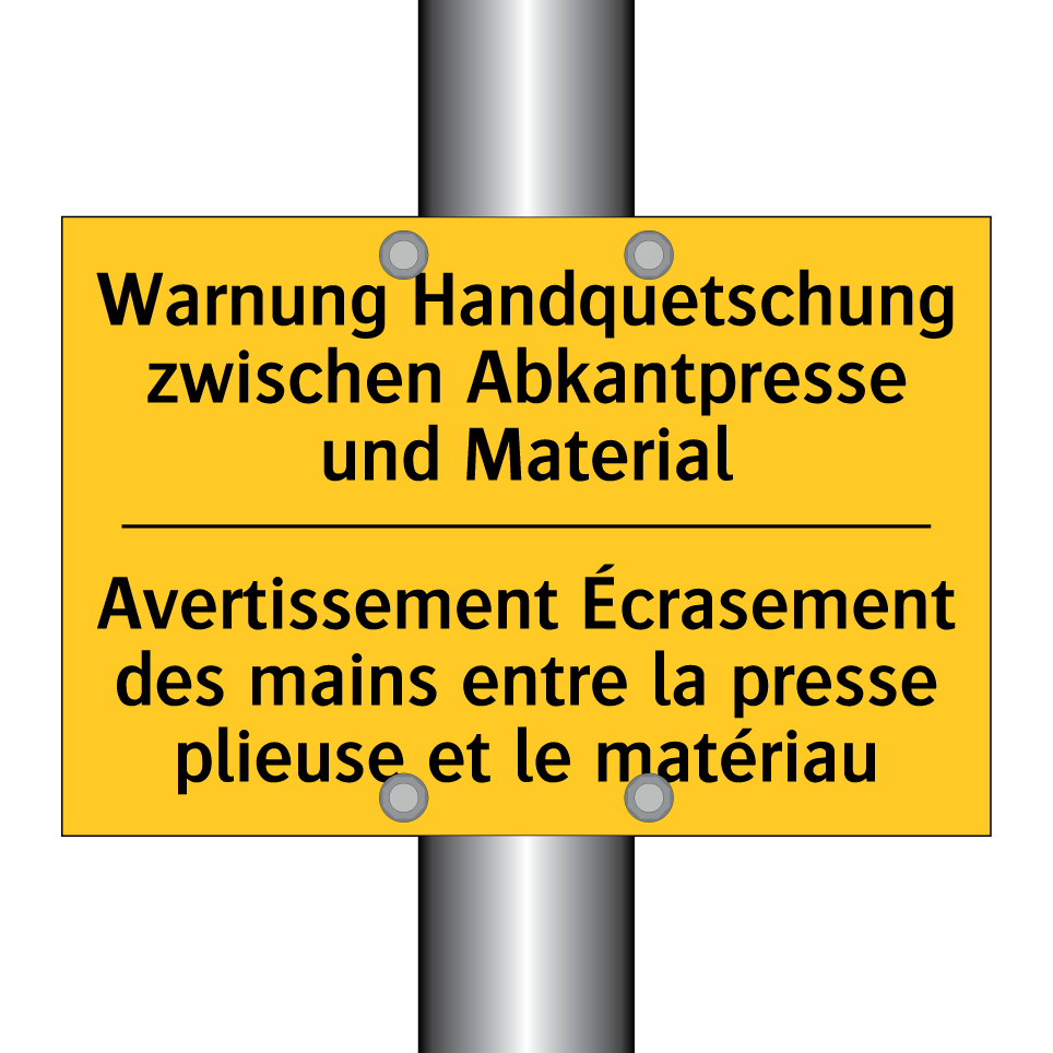 Warnung Handquetschung zwischen  /.../ - Avertissement Écrasement des mains  /.../