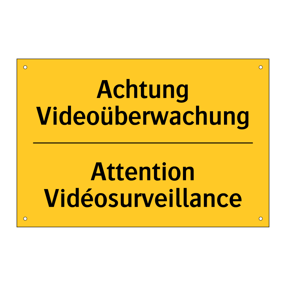 Achtung Videoüberwachung - Attention Vidéosurveillance