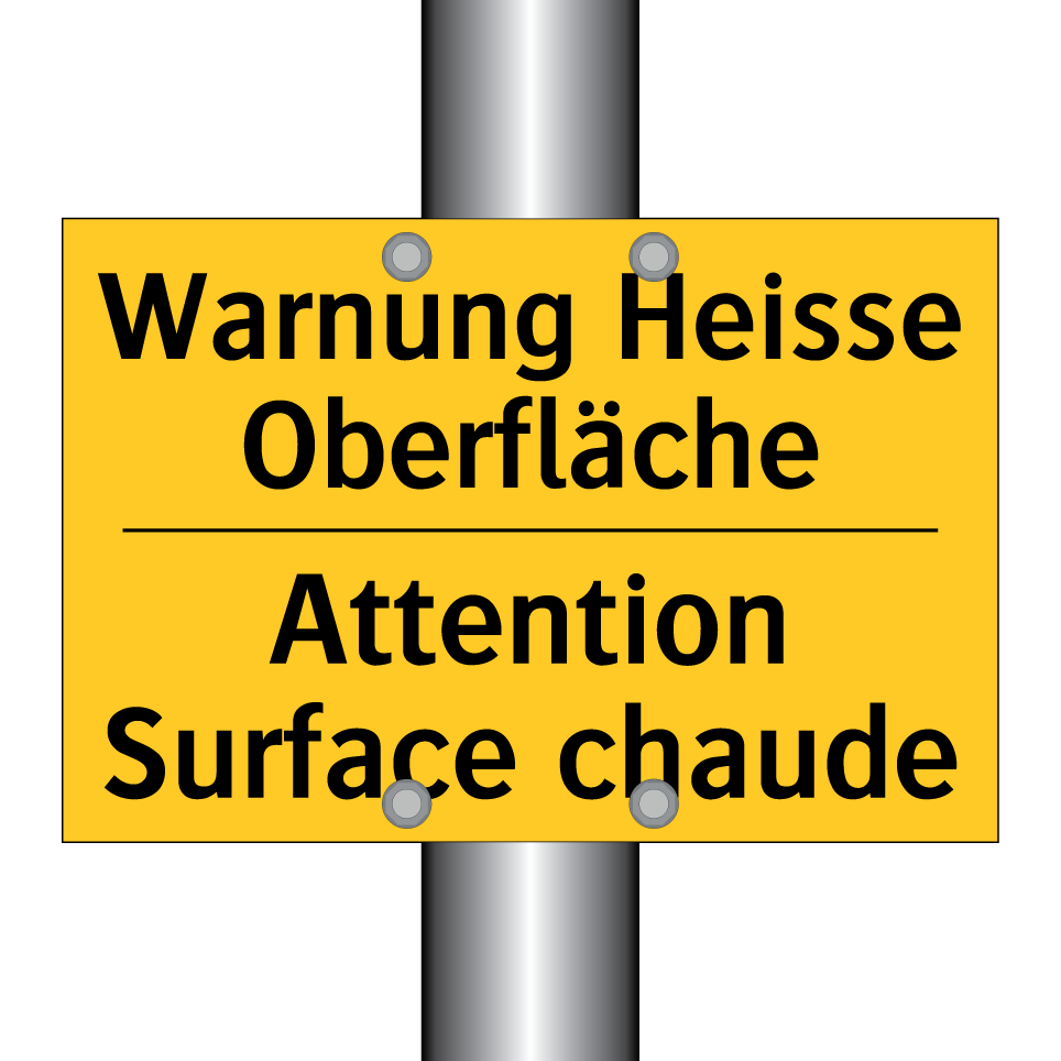 Warnung Heisse Oberfläche - Attention Surface chaude
