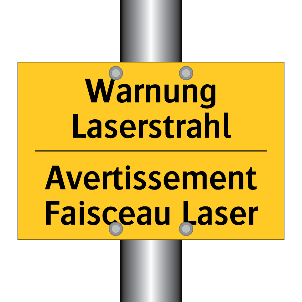 Warnung Laserstrahl - Avertissement Faisceau Laser