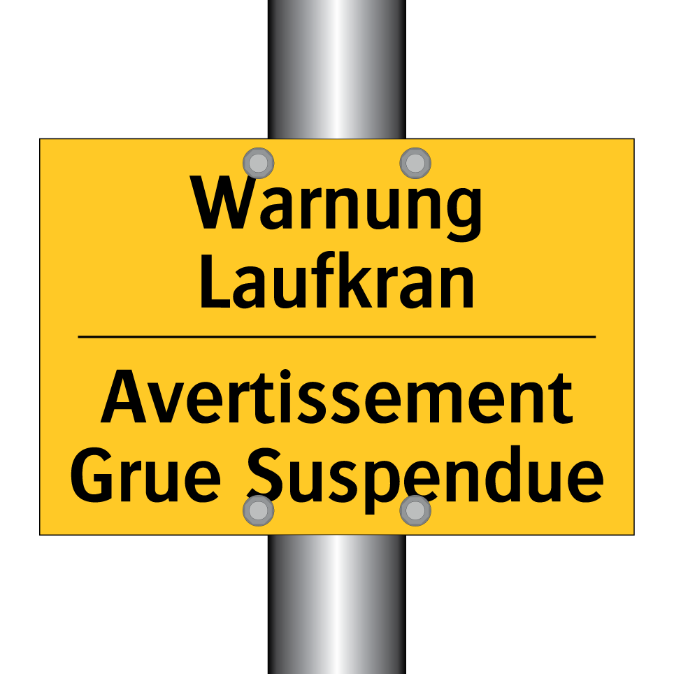 Warnung Laufkran - Avertissement Grue Suspendue