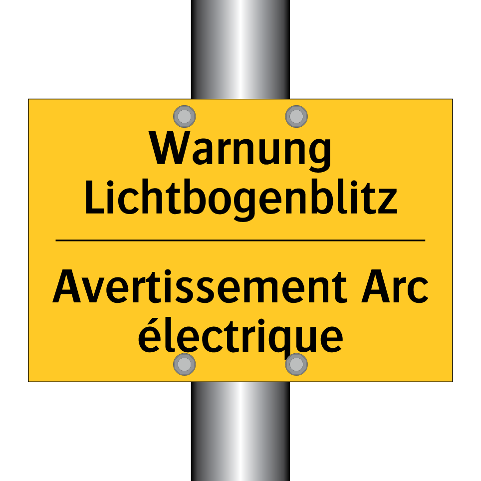 Warnung Lichtbogenblitz - Avertissement Arc électrique