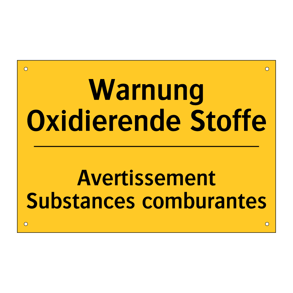Warnung Oxidierende Stoffe - Avertissement Substances comburantes /.../