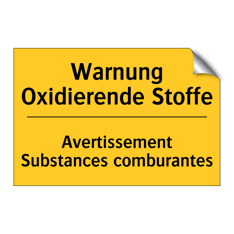 Warnung Oxidierende Stoffe - Avertissement Substances comburantes /.../
