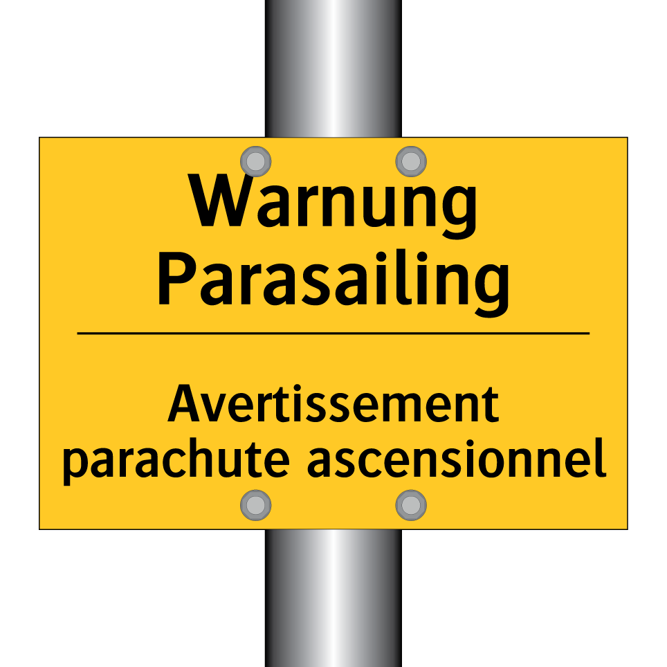 Warnung Parasailing - Avertissement parachute ascensionnel /.../
