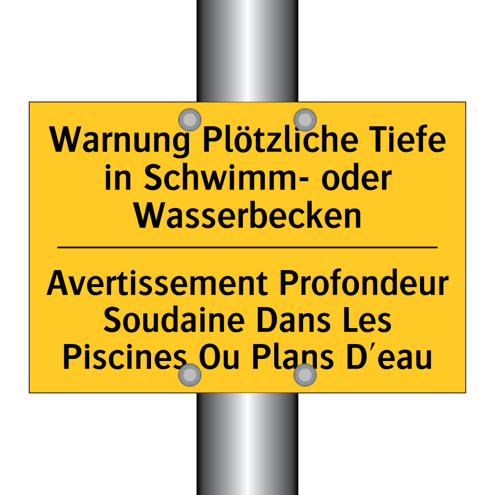 Warnung Plötzliche Tiefe in Schwimm-  /.../ - Avertissement Profondeur Soudaine  /.../