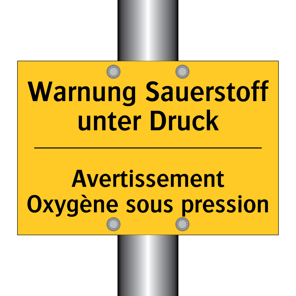 Warnung Sauerstoff unter Druck - Avertissement Oxygène sous pression /.../