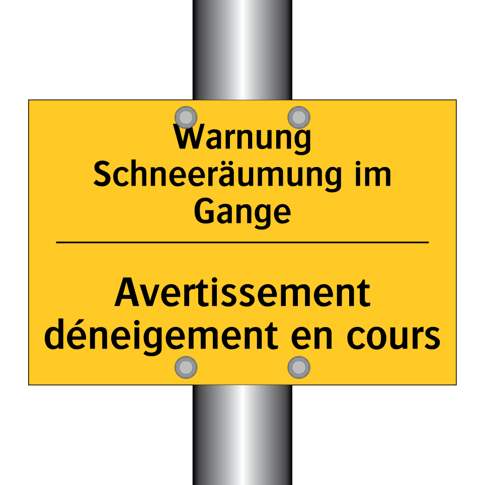 Warnung Schneeräumung im Gange - Avertissement déneigement en cours /.../