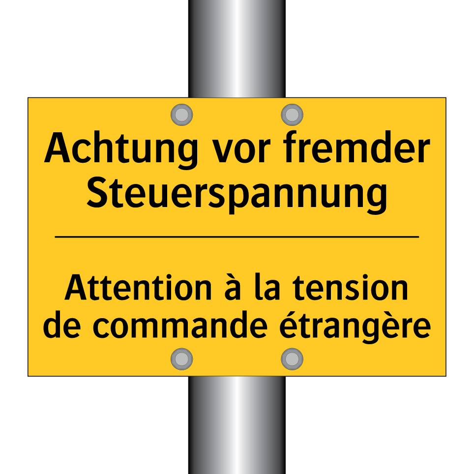 Achtung vor fremder Steuerspannung /.../ - Attention à la tension de commande  /.../
