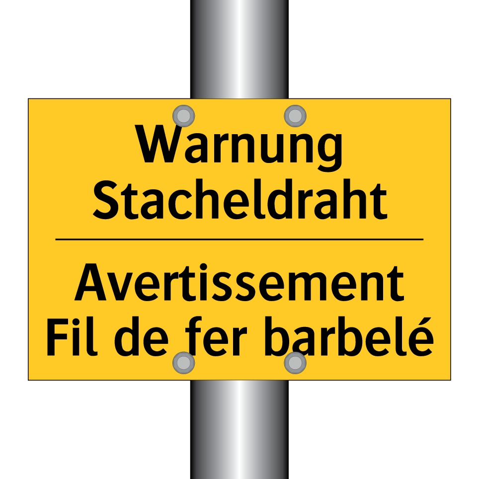 Warnung Stacheldraht - Avertissement Fil de fer barbelé /.../